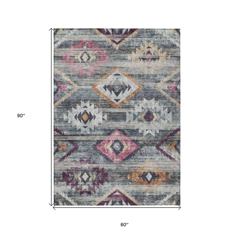 HomeRoots Southwestern Transitional Rectangle Outdoor Rug