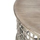 preview thumbnail 4 of 4, Grey Solid Wood Rattan Round Coffee Table by East at Main
