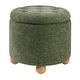 preview thumbnail 1 of 6, Naomi Storage Ottoman Green