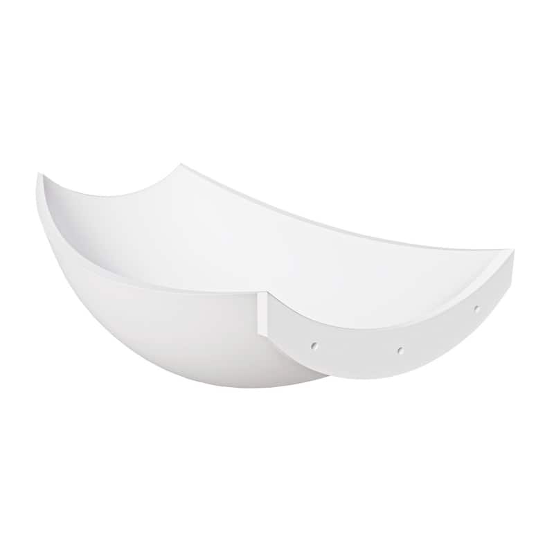 ALFI brand HammockTub2-WM White Matte 71" Solid Surface Resin Suspended Wall Mounted Hammock Bathtub
