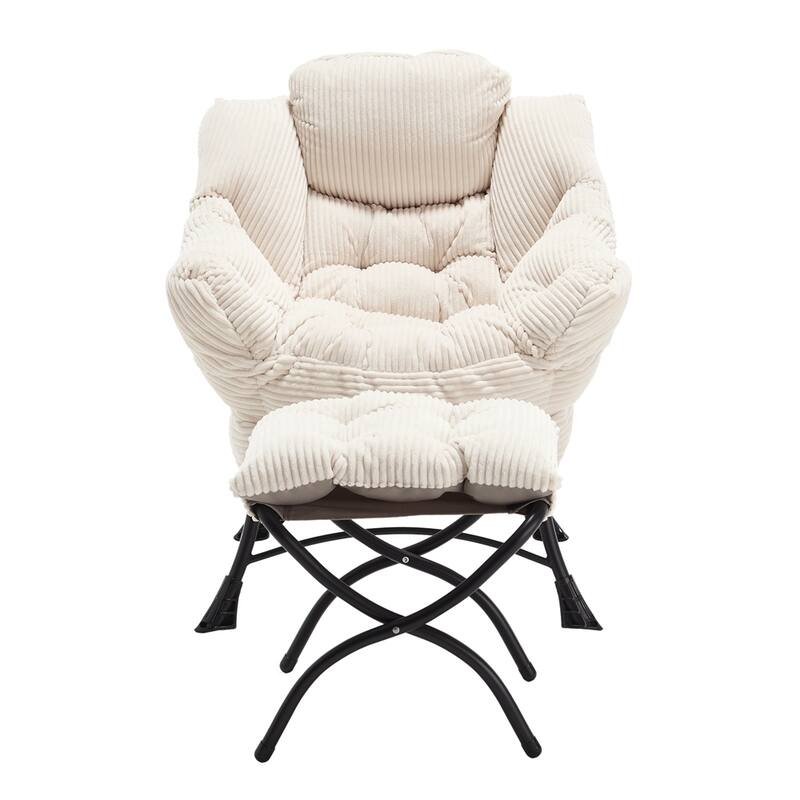 Modern Lounge Accent Chair with Armrests and a Side Pocket