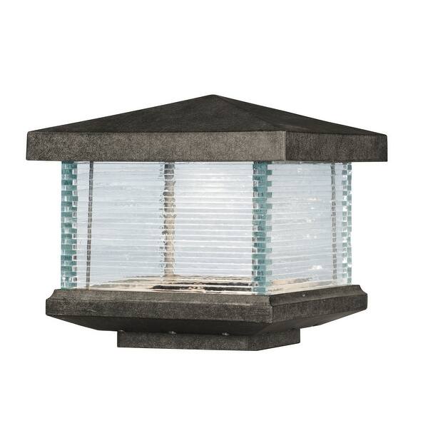 slide 1 of 1, Triumph 10" Wide Metal Outdoor Deck Lantern