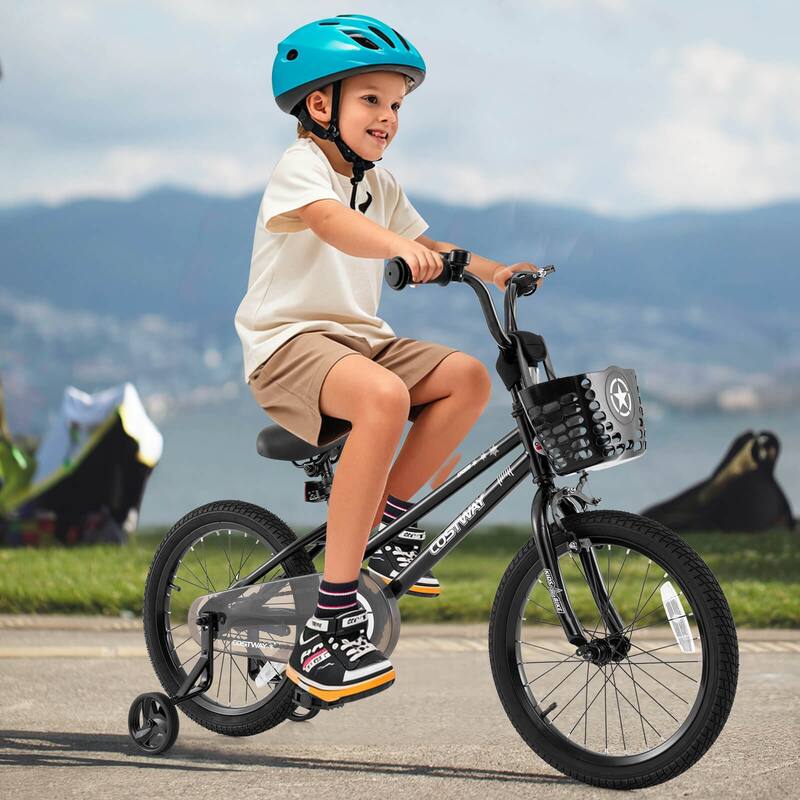 Costway 12"/14"/16"/18" Kid’s Bike with Training Wheels Adjustable - See Details
