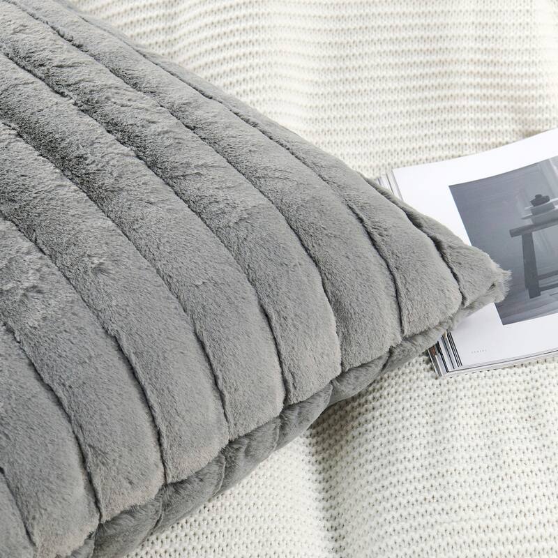 Serenta SuperMink Solid Color Throw Pillow Shell Cushion Cover Set