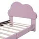 preview thumbnail 14 of 13, Twin Size Upholstered Cloud-Shape Bed ,Velvet Platform Bed with Headboard, No Box-spring Needed