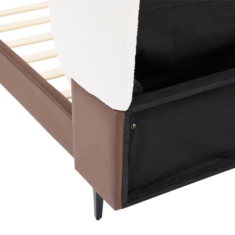 Christopher Knight Home - Nimbus Modern Upholstered Platform Bed with Wingback Headboard