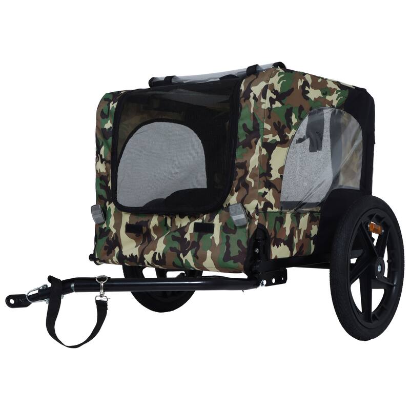 Pet Bike Trailer Dog Cart for Bicycle, Suitable for Small and Medium Pets, Easy Folding Cart Frame, Non-Slip Floor
