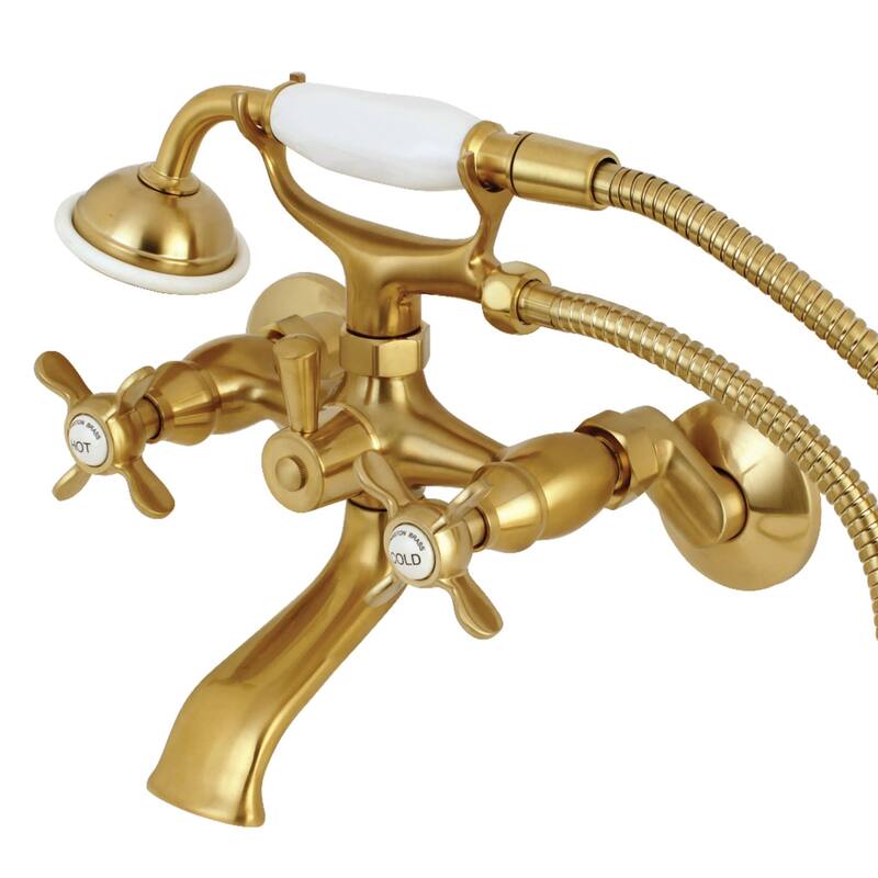 Kingston Brass Essex Wall Mounted Clawfoot Tub Filler with Built-In