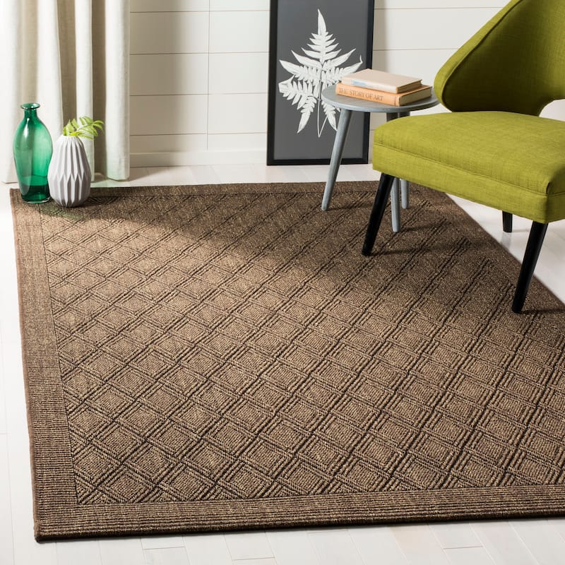 SAFAVIEH Palm Beach Tadako Trellis Sisal/ Jute Rug