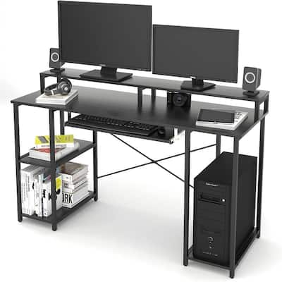 Computer Desk with Storage Shelves