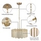preview thumbnail 23 of 30, Tifany Modern Gold 4-Light Drum Chandelier Colored Glass Lights for Kitchen Island Bedroom