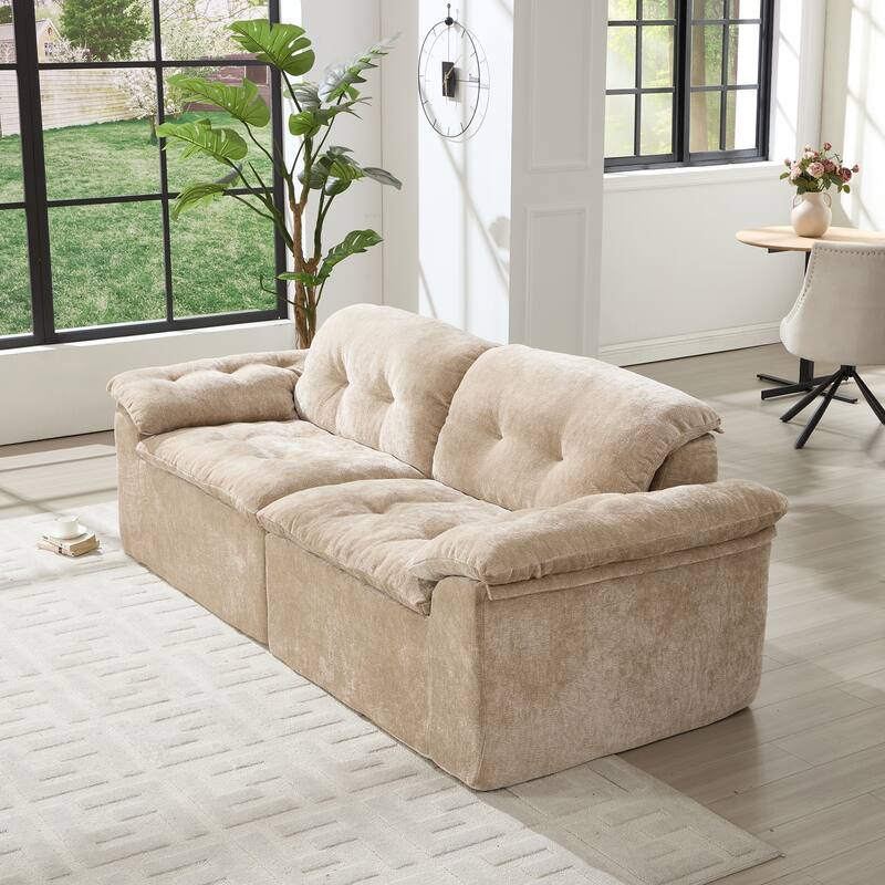 Modular Convertible Cushioned Sleeper Sofa Set