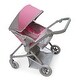 preview thumbnail 2 of 8, Badger Basket Voyage Twin Carriage Doll Stroller - Gray/Pink
