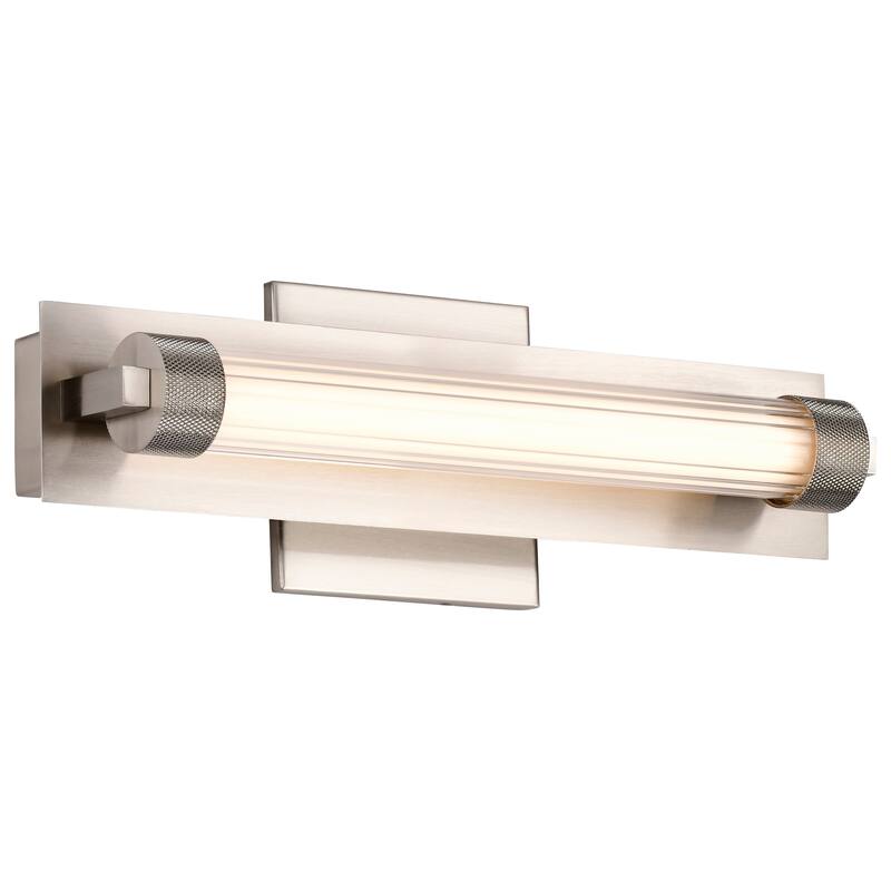 Larissa 14 Inch LED Vanity 3000K CCT Brushed Nickel Finish Opaque Glass - Brushed Nickel
