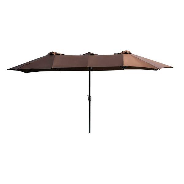 15 double-sided patio umbrella twin sun canopy FT Double Sided UV Shelter such as backyard Outsunny 15ft Patio Umbrella Double