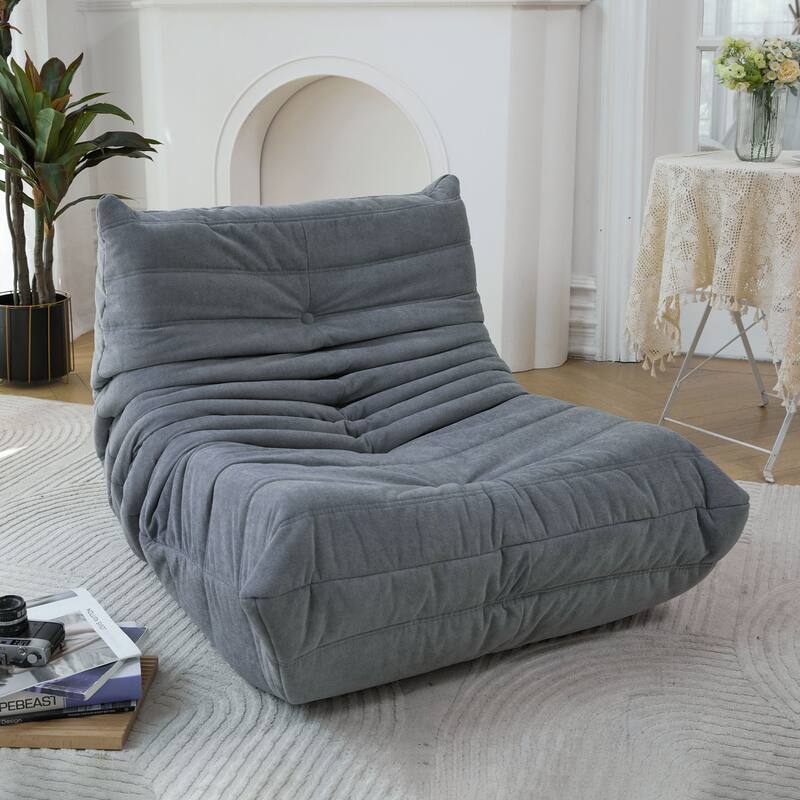 Caterpillar-Like Bean Bag Lounger Sofa Chair,Three-Proof Fabric,Memory Foam,Ergonomic Design