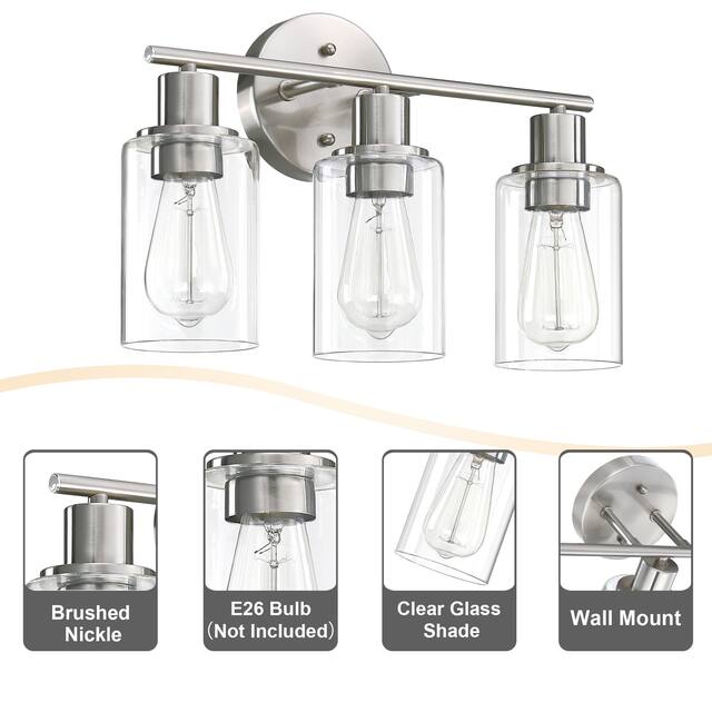 3 Light Vanity Light Bathroom Light Fixtures Wall Sconces