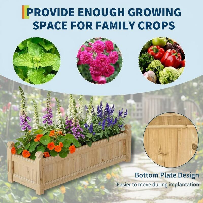 Elevated Wooden Raised Garden Bed