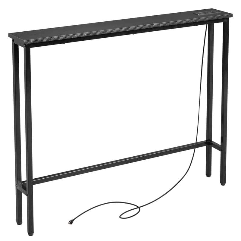 1 Piece Triamine + Iron 100 * 15 * 79cm with Power Strip Foyer Table