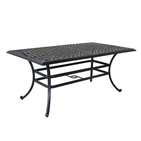 Torino Aluminum 38x68 Inch Rectangle Dining Table