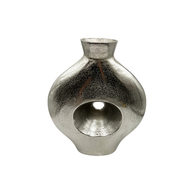 18 Inch Tall Decorative Handmade Aluminum Bottle Flower Vase