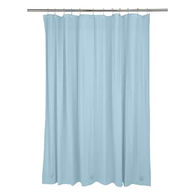 Bath Bliss Heavy Grommet Blue Shower Liner