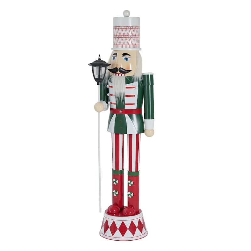 Christopher Knight Home - Jingle Classic Holiday Outdoor Iron Nutcracker Decor with Vibrant Festive Detailing