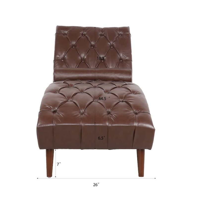 62"W Upholstered Chaise Lounge
