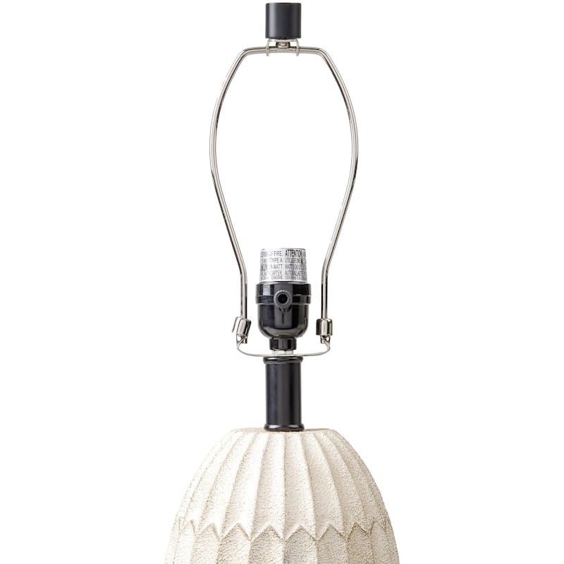 Levenhall Faceted White Resin Tall Table Lamp - 23"H x 15"W x 15"D