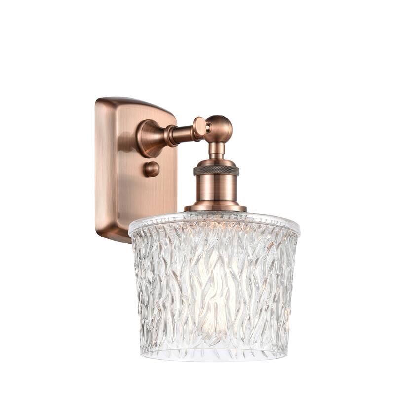Innovations Lighting Niagra 12" Tall Bathroom Sconce - Antique Copper / Clear