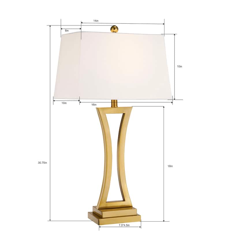 Maxax 30.75" Bedside Table Lamp Set (Set of 2)