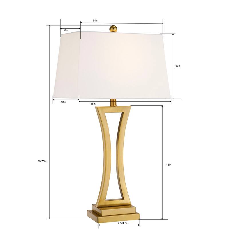 Maxax 30.75" Bedside Table Lamp Set (Set of 2)