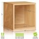 preview thumbnail 2 of 11, Way Basics Vintage Vinyl Storage Blox Cube Turntable Stand Organizer Shelf - Fits 65-70 LP Records