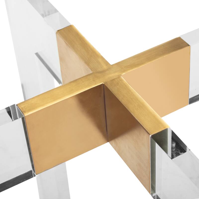 SAFAVIEH Couture Xevera 53-inch Acrylic Dining Table - 53"W x 53"D x 30"H