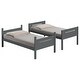 preview thumbnail 5 of 4, Luxury Twin-over-Twin Bunk Bed with Angled Ladder, Grey