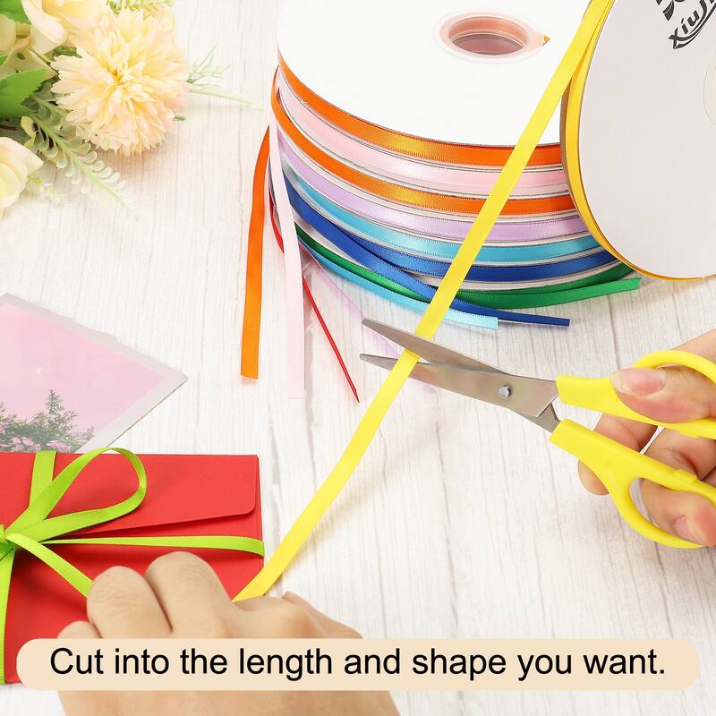 Satin Ribbon, Double Face Crafts Roll for Home DIY Wrapping Decoration