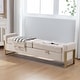 preview thumbnail 39 of 79, 66" Storage Bench King Size End of Bed with Double Lids and Gold Legs