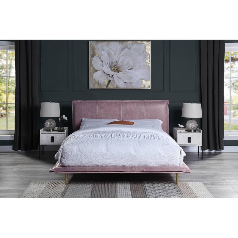 Givens Platform Bed with Metal Leg