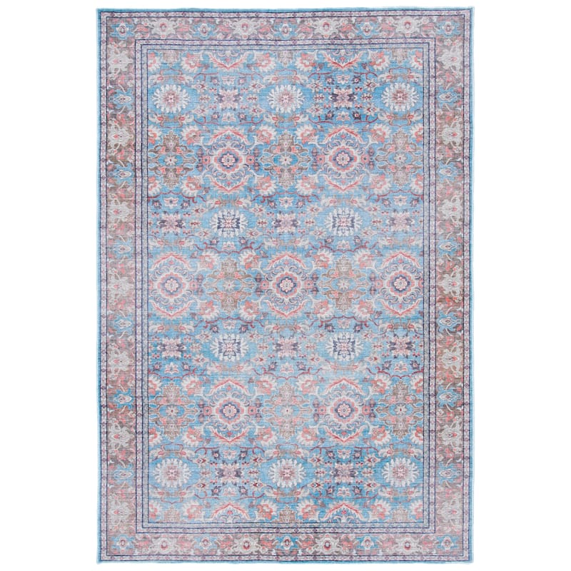 SAFAVIEH Serapi Machine Washable Melva Medallion Distressed Rug
