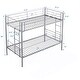 preview thumbnail 8 of 6, Silver Twin over Twin Size Metal Bunk Bed with Ladder