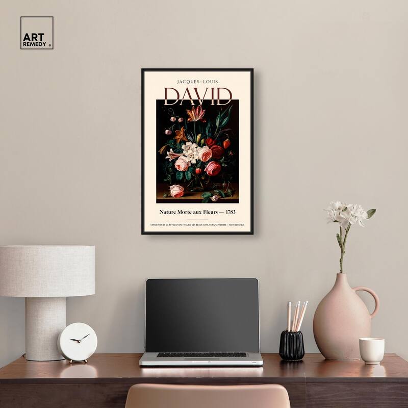 Flowers in a Dark Canvas by Art Remedy