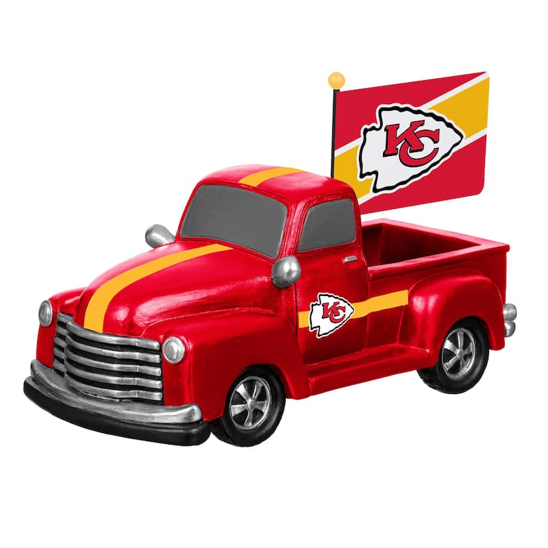NFL Rally Truck Garden Statue with Team Flag