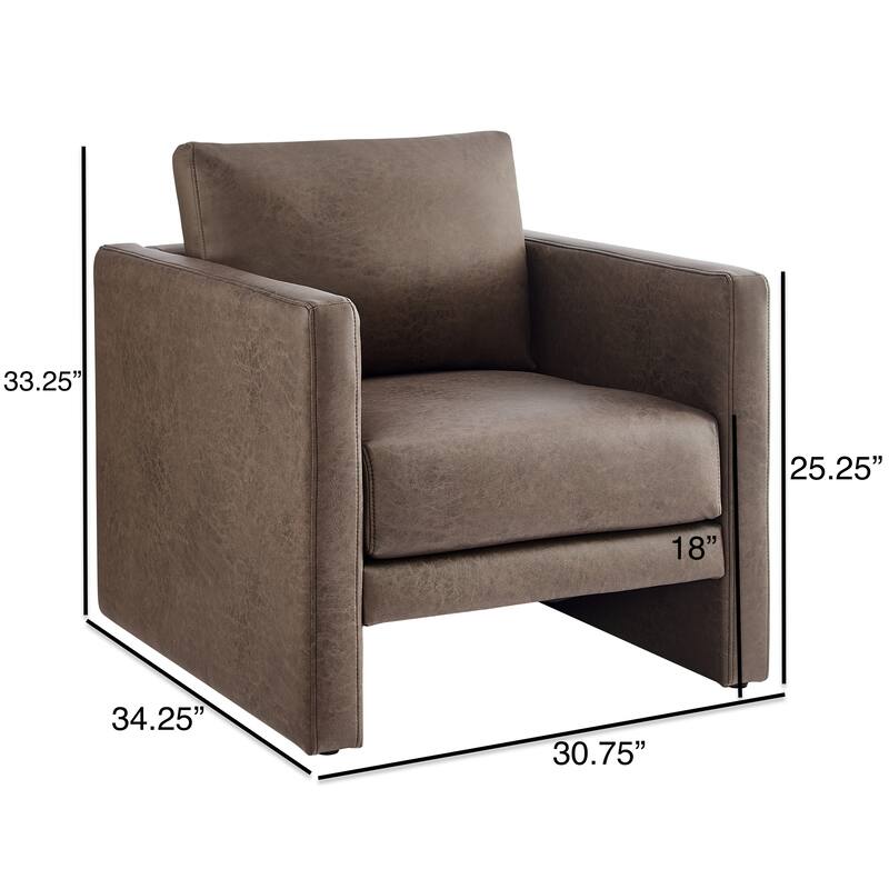 Tovara Vegan Leather Arm Chair by Greyson Living