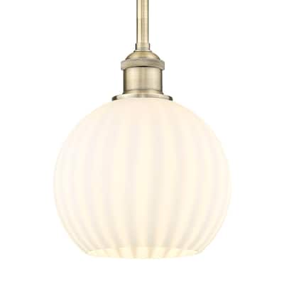 Innovations Lighting 616-1S 10 8 White Venetian Pendant White Venetian