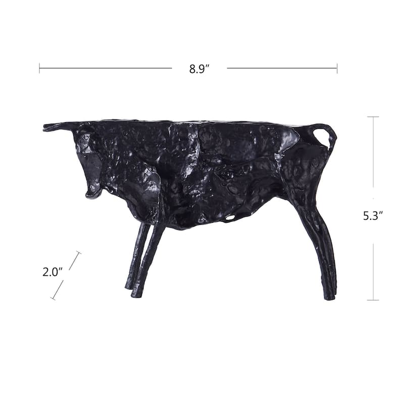 Dann Foley Lifestyle - Battle Bull Sculpture - Black Finish