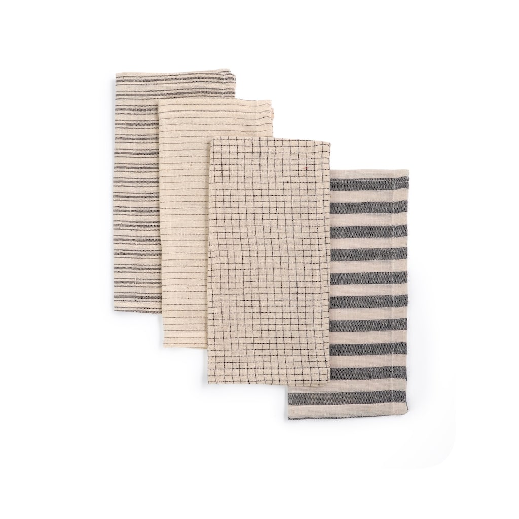 MELANGE Napkins - Handmade Organic Cotton | Fair Trade | Eco-Dyed | by Sustainable Threads - 9"x9" (Set of 4)
