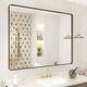 preview thumbnail 172 of 192, KIOTEE Modern Metal Frame Wall Mounted Bathroom Vanity Mirror with 5-year warranty 40x32 - Bronze
