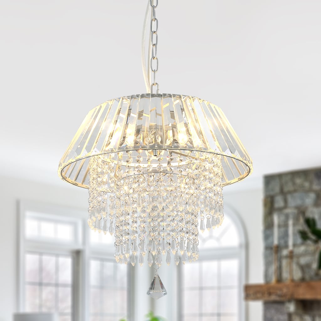 Oaks Aura Exquisite Chandelier,3 Lights Pendant Light,Modern Bohemian Chic Hanging Lamp,Height Adjustable for Living Room,Office