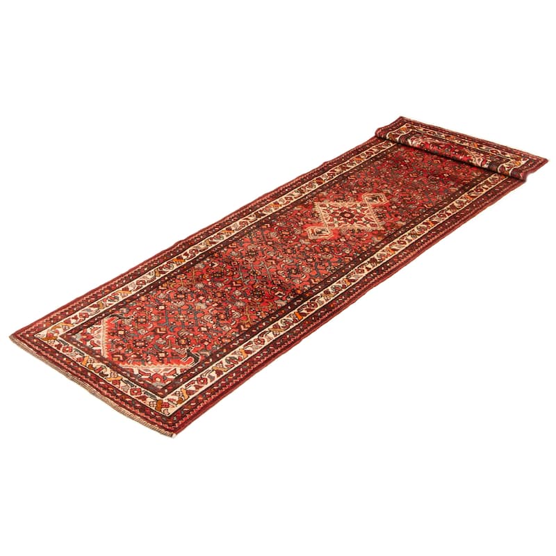 ECARPETGALLERY Hand-knotted Andelz Red Wool Rug - 2'11 x 10'9
