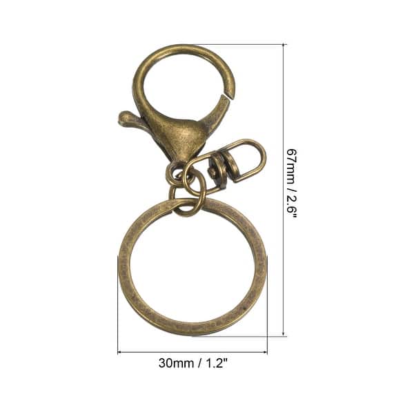 10pcs Metal 3-ring Clip For Keys Or Wallet